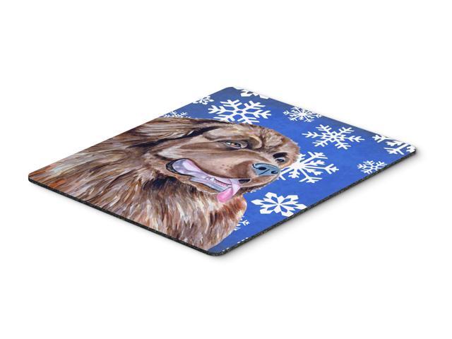 Newfoundland Winter Snowflakes Holiday Mouse Pad Hot Pad or Trivet