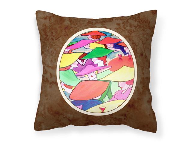 Women in Hats Fabric Decorative Pillow 7194PW1414