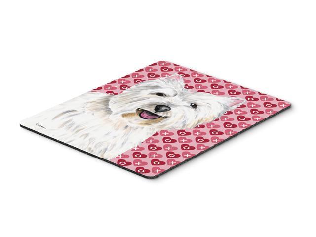 Westie Hearts Love and Valentine's Day Portrait Mouse Pad Hot Pad or Trivet