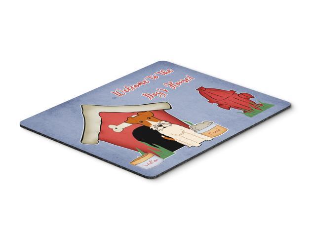 Dog House Collection Wire Fox Terrier Mouse Pad Hot Pad or Trivet BB2855MP