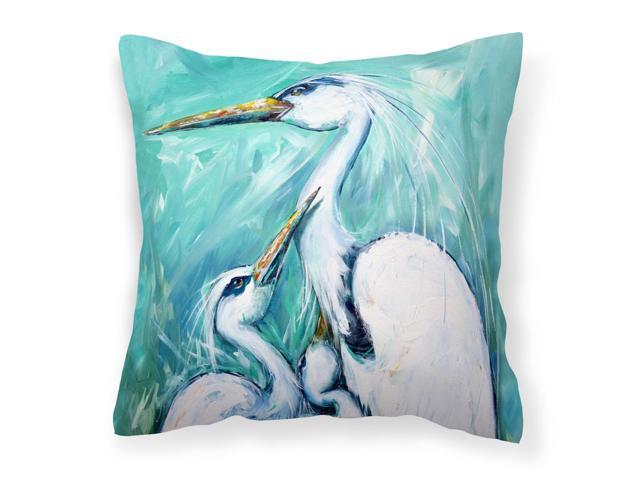 Mother's Love Egret Canvas Fabric Decorative Pillow MW1145PW1414