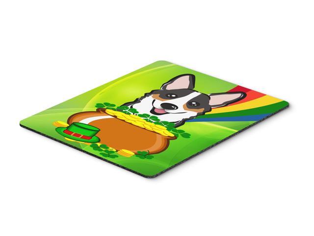 Tricolor Corgi St Patrick's Day Mouse Pad Hot Pad or Trivet BB1999MP