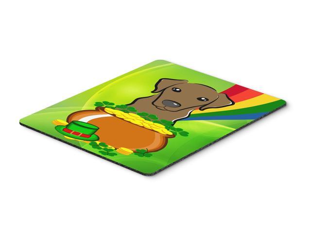 Chocolate Labrador St Patrick's Day Mouse Pad Hot Pad or Trivet BB1978MP
