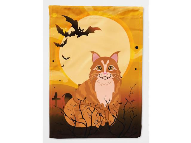 Halloween Maine Coon Cat Flag Canvas House Size BB4448CHF