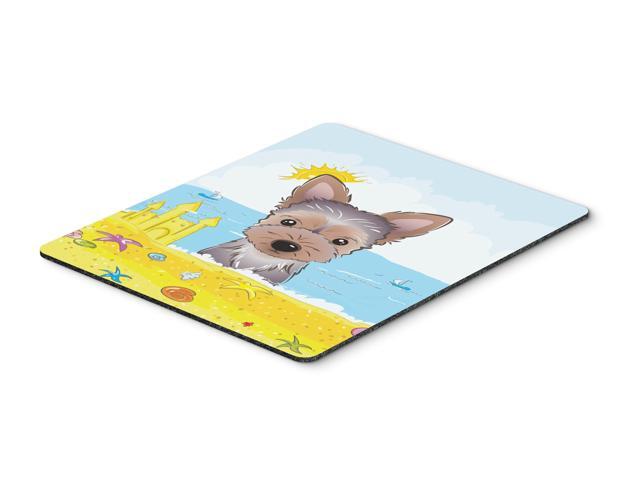 Yorkie Puppy Summer Beach Mouse Pad Hot Pad or Trivet BB2100MP