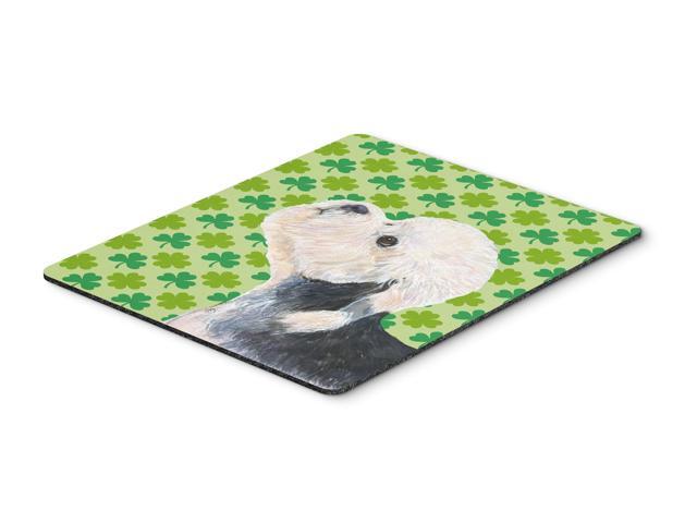 Dandie Dinmont Terrier St Patrick's Day Shamrock Mouse Pad Hot Pad or Trivet