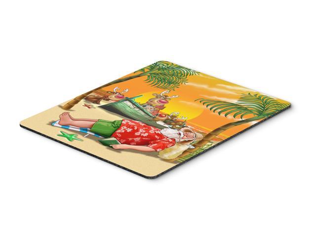 Beach Christmas Santa Claus Napping Mouse Pad Hot Pad or Trivet APH5149MP