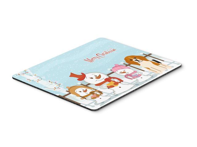Merry Christmas Carolers Beagle Tricolor Mouse Pad Hot Pad or Trivet BB2371MP