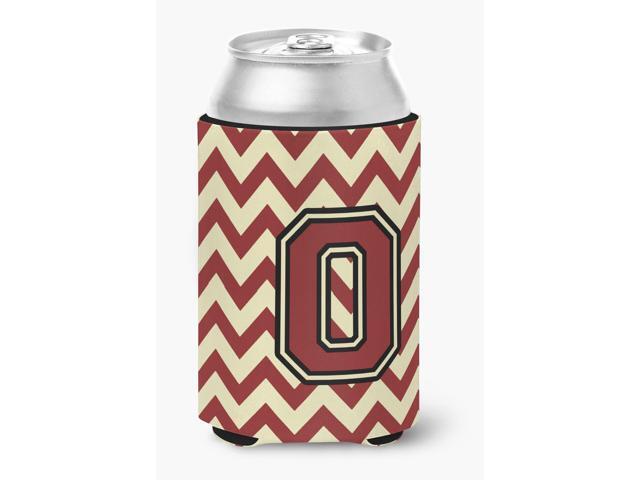 Letter O Chevron Maroon and Gold Can or Bottle Hugger CJ1061-OCC