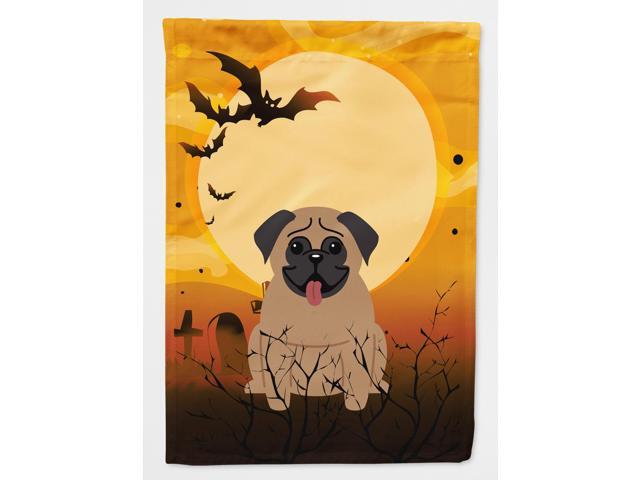 Halloween Pug Brown Flag Canvas House Size BB4271CHF
