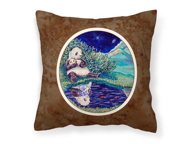 Panda Bear with Baby Fabric Decorative Pillow 7114PW1414