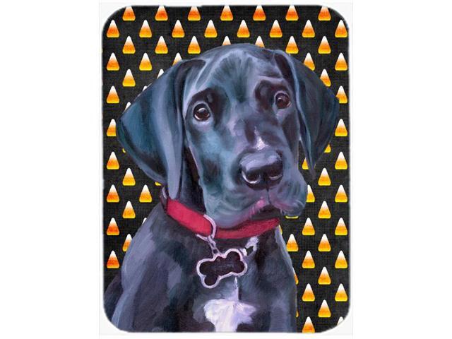 Black Great Dane Puppy Candy Corn Halloween Mouse Pad Hot Pad or Trivet LH9551MP