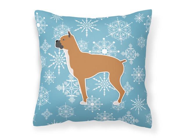 Winter Snowflake Boxer Fabric Decorative Pillow BB3553PW1414
