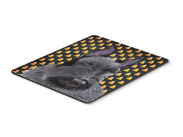 Scottish Terrier Candy Corn Halloween Portrait Mouse Pad Hot Pad or Trivet