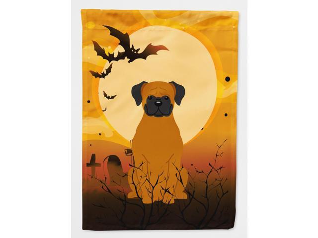 Halloween Fawn Boxer Flag Canvas House Size BB4381CHF