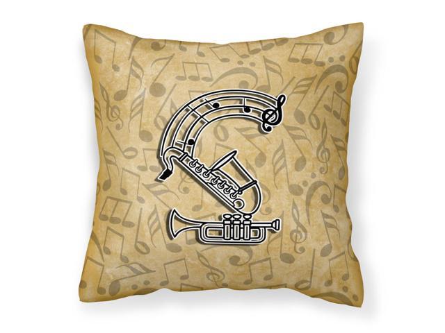 Letter S Musical Instrument Alphabet Canvas Fabric Decorative Pillow CJ2004-SPW1414