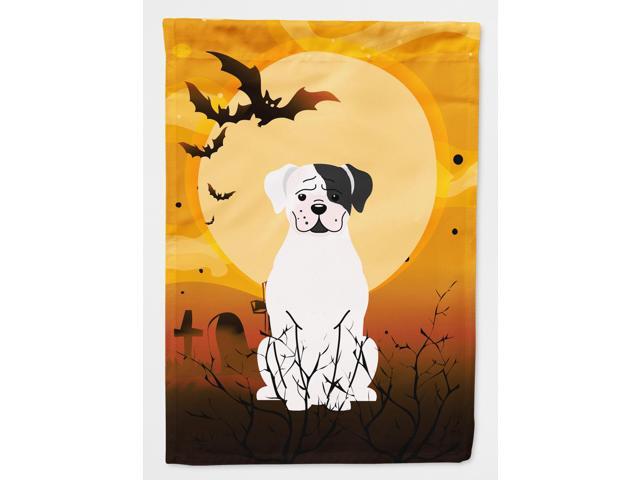 Halloween White Boxer Cooper Flag Canvas House Size BB4380CHF
