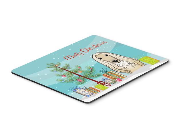Christmas Tree and Afghan Hound Mouse Pad Hot Pad or Trivet BB1616MP