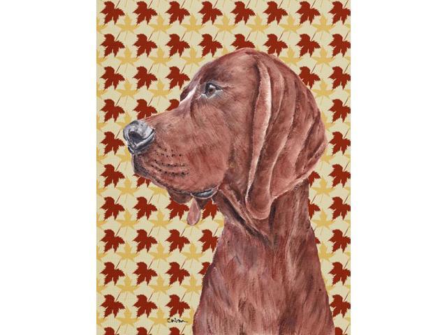 Redbone Coonhound Fall Leaves Flag Garden Size SC9683GF
