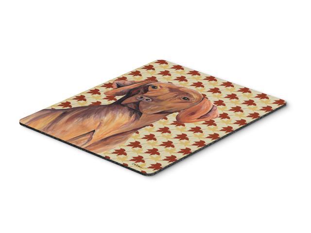 Vizsla Fall Leaves Portrait Mouse Pad Hot Pad or Trivet