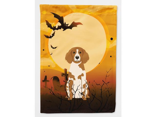 Halloween Brittany Spaniel Flag Canvas House Size BB4338CHF
