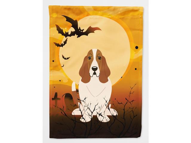 Halloween Basset Hound Flag Canvas House Size BB4287CHF