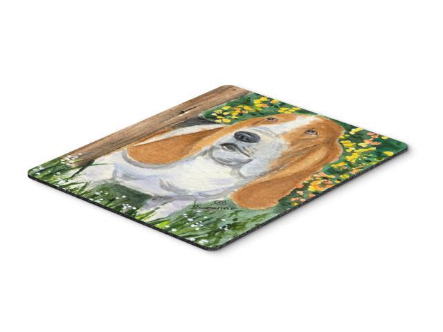Basset Hound Mouse Pad / Hot Pad / Trivet