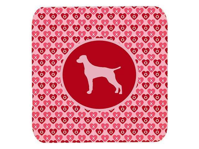 Set of 4 Vizsla Valentine Hearts Foam Coasters