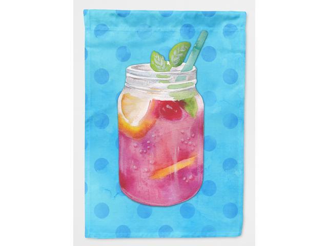 Mason Jar Cocktail Blue Polkadot Flag Garden Size BB8251GF