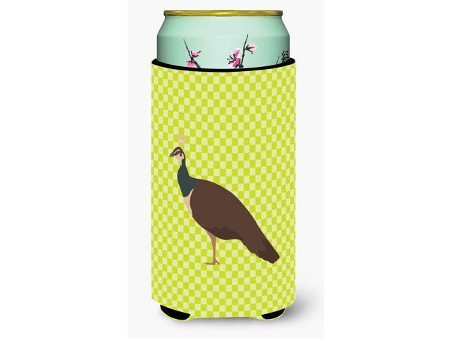 Indian Peahen Peafowl Green Tall Boy Beverage Insulator Hugger BB7753TBC