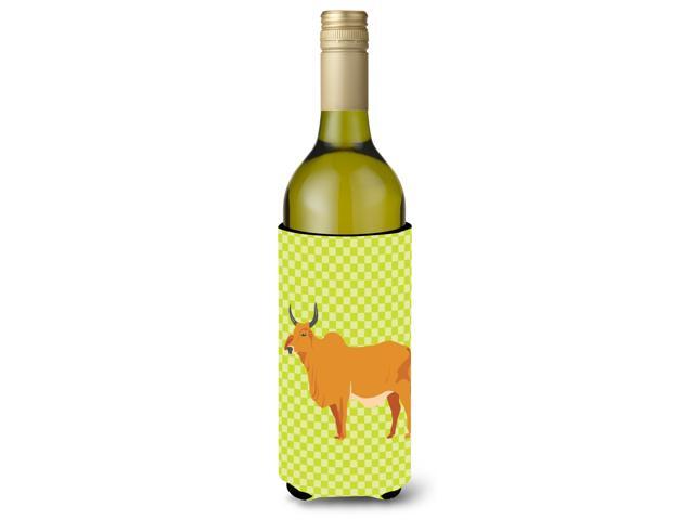 Zebu Indicine Cow Green Wine Bottle Beverge Insulator Hugger BB7651LITERK