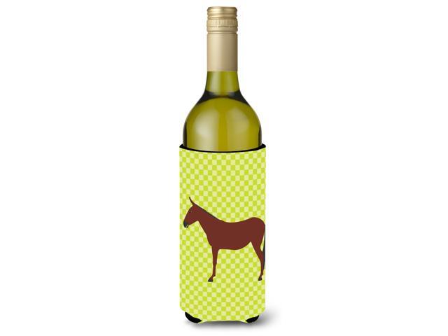 Hinny Horse Donkey Green Wine Bottle Beverge Insulator Hugger BB7676LITERK