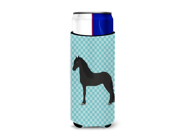 Friesian Horse Blue Check Michelob Ultra Hugger for slim cans BB8089MUK