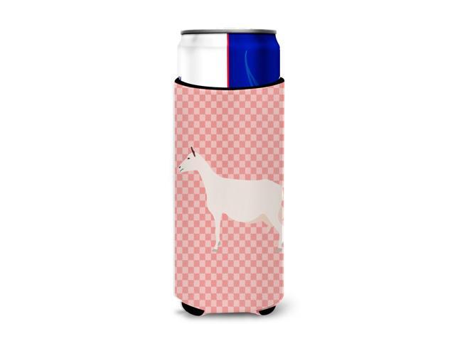 Saanen Goat Pink Check Michelob Ultra Hugger for slim cans BB7889MUK