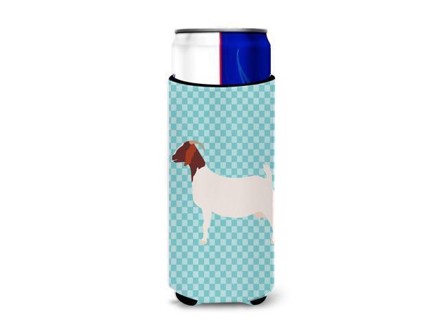 Boer Goat Blue Check Michelob Ultra Hugger for slim cans BB8060MUK