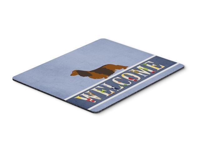 Longhaired Dachshund Welcome Mouse Pad Hot Pad or Trivet BB8287MP