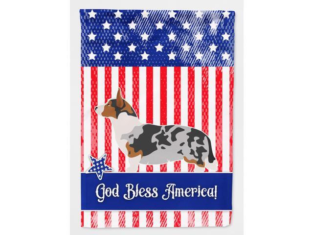 Welsh Corgi Cardigan American Flag Canvas House Size BB8394CHF