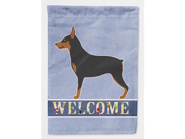 Miniature Pinscher Welcome Flag Garden Size BB8323GF