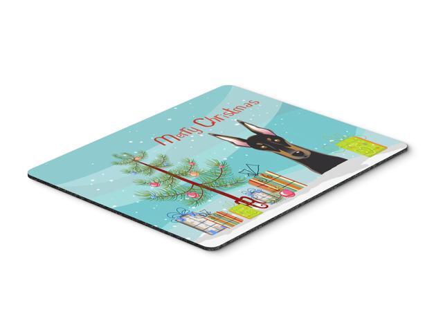 Christmas Tree and Doberman Mouse Pad Hot Pad or Trivet BB1617MP