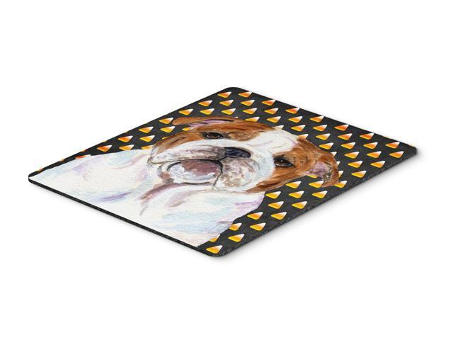 Bulldog English Candy Corn Halloween Portrait Mouse Pad Hot Pad or Trivet