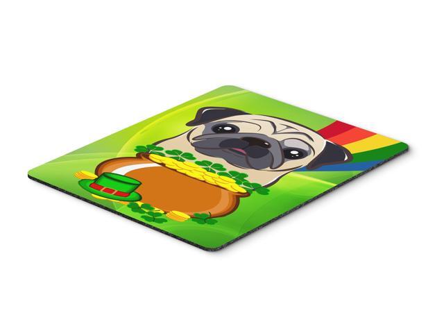 Fawn Pug St Patrick's Day Mouse Pad Hot Pad or Trivet BB2006MP