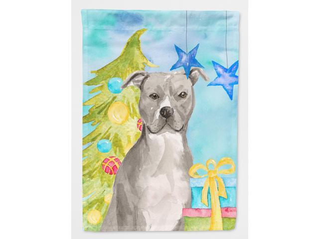 Staffordshire Bull Terrier Christmas Flag Garden Size BB9395GF
