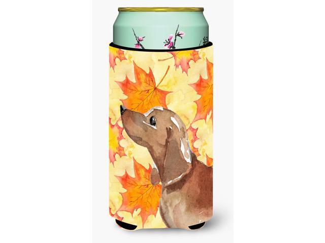 Red Tan Dachshund Fall Tall Boy Beverage Insulator Hugger BB9511TBC