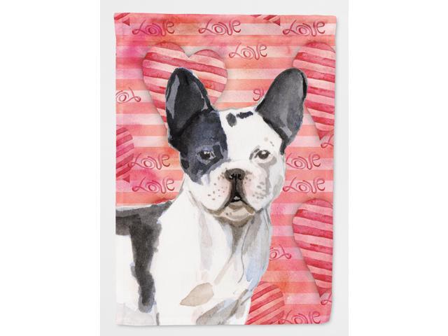 Black White French Bulldog Love Flag Garden Size BB9477GF