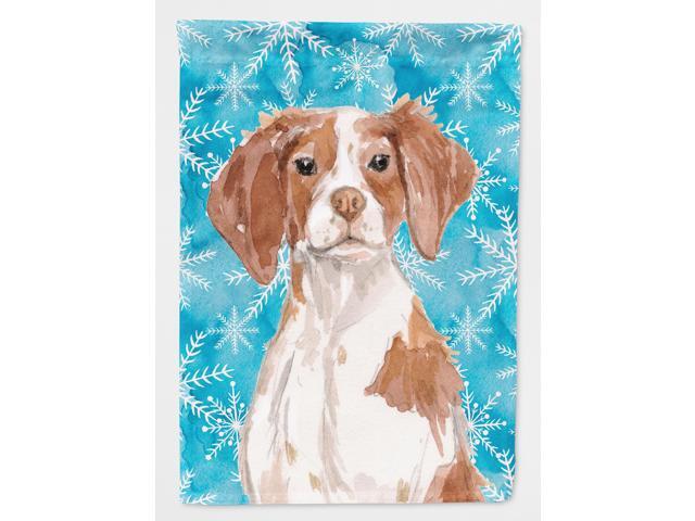 Brittany Spaniel Winter Flag Garden Size BB9434GF
