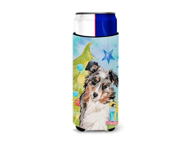 Australian Shepherd Christmas Michelob Ultra Hugger for slim cans BB9397MUK