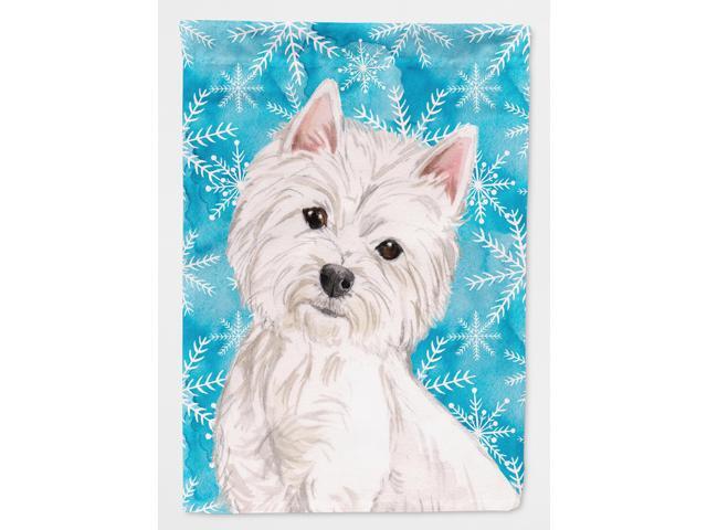 Westie Winter Flag Canvas House Size BB9429CHF