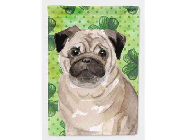 Fawn Pug St Patrick's Flag Garden Size BB9566GF