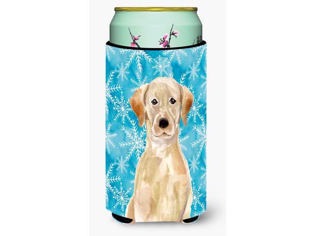 Yellow Labrador Winter Tall Boy Beverage Insulator Hugger BB9436TBC