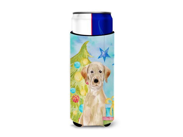 Yellow Labrador Christmas Michelob Ultra Hugger for slim cans BB9401MUK
